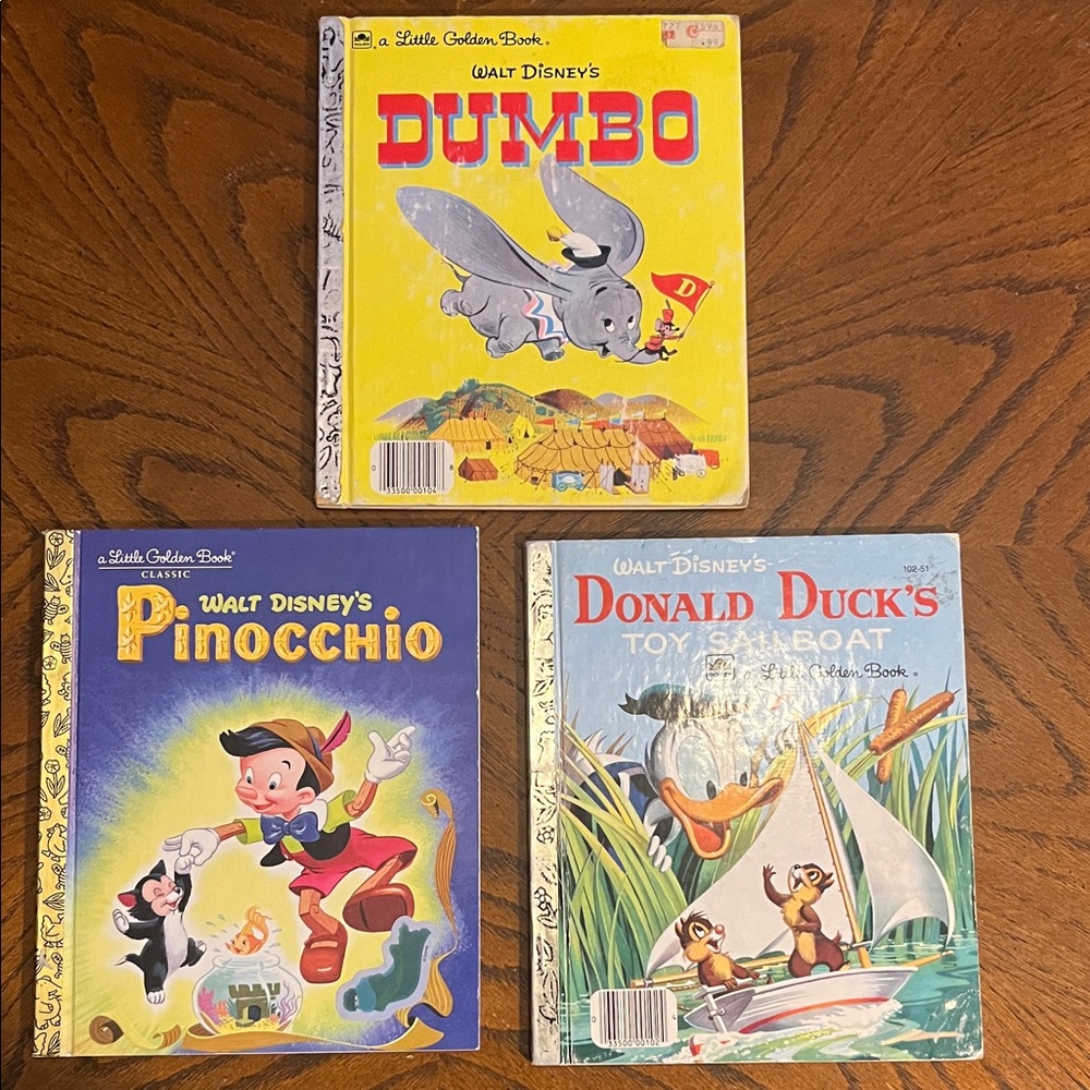 Disney kids books | set of 3 vintage Little Golden Books | 40’s and 50’s
